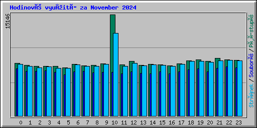 HodinovĂ© vyuÂľitĂ­ za November 2024